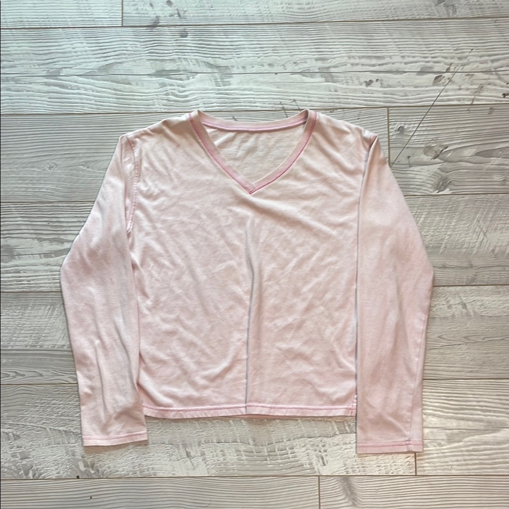 Holiday Light Pink V-Neck Shirt